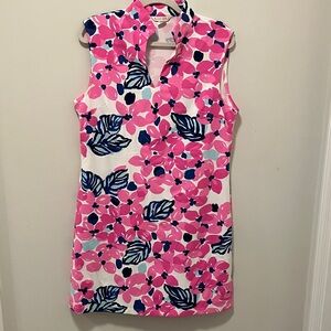 Sleeveless performance material dress